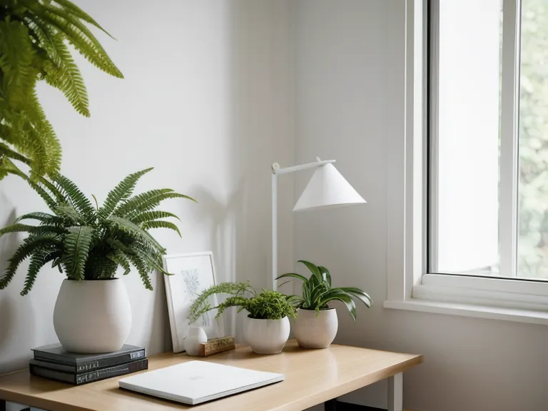 Plante verte sur un bureau épuré, un geste simple pour le bien-être au travail