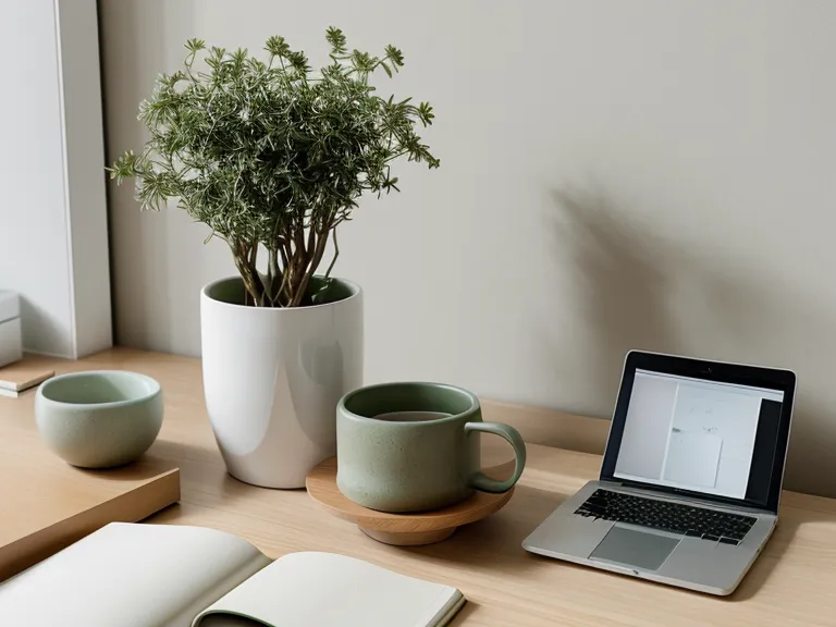 Mains refermant un agenda sur un bureau en bois clair, symbole d'un meilleur équilibre vie pro et du bien-être au travail