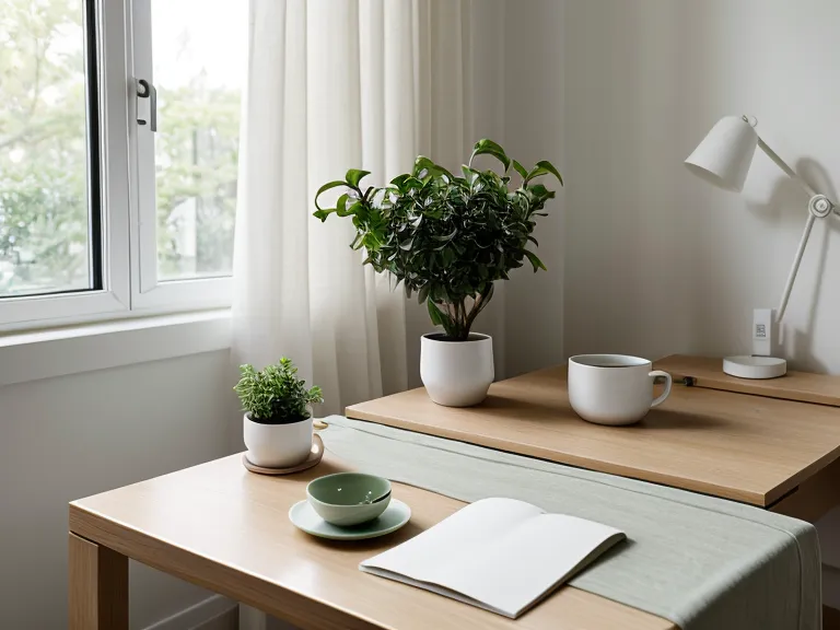 Smartphone retourné à côté d'un vase de fleurs, image du droit à la déconnexion pour équilibrer carrière et vie de famille