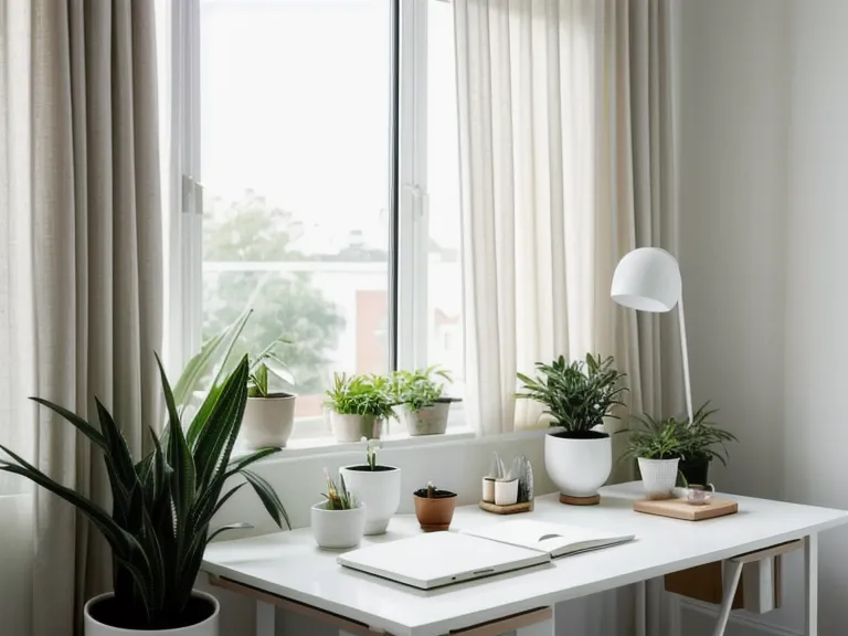 Mains posées calmement sur un bureau en bois près d'une plante succulente, image du bien-être des cadres et d'une réussite douce