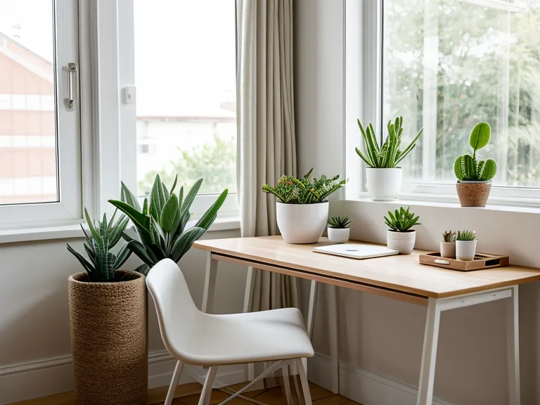 Mains détendues sur un bureau en bois clair, signe de tensions musculaires relâchées pour plus de bien-être au bureau
